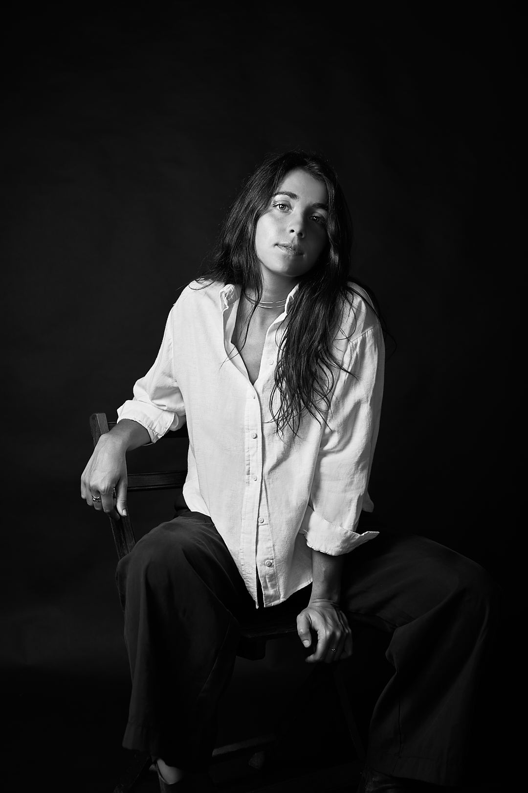 Sesión de fotografo profesional en estudio