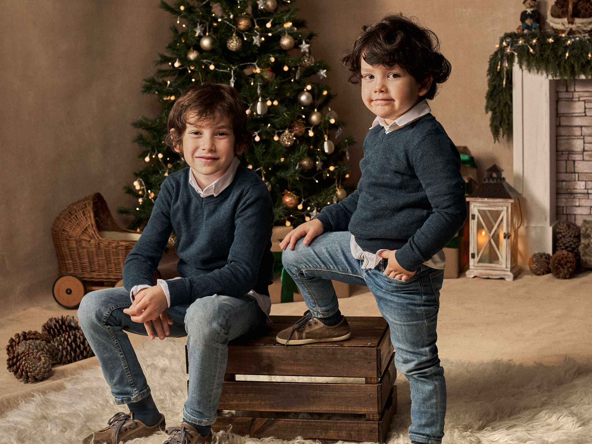 Sesión en estudio de fotografía infantil en Bilbao