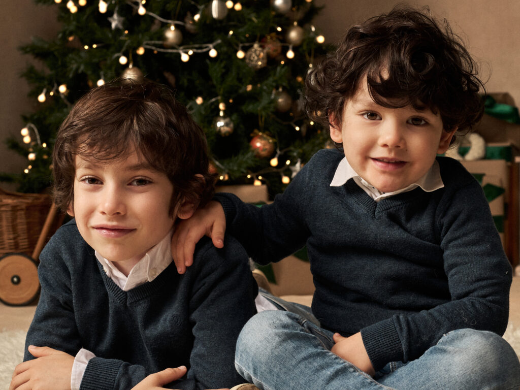 Sesión de navidad de fotografía infantil en Bilbao
